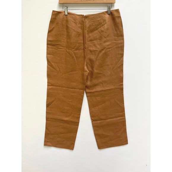 Reformation Justin Linen Pants in Barley size 12 NWT - Picture 5 of 10